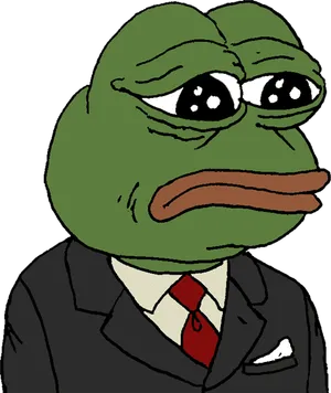 Sad Pepe berjas, sindiran untuk aksi jual multisig Agustus 2023